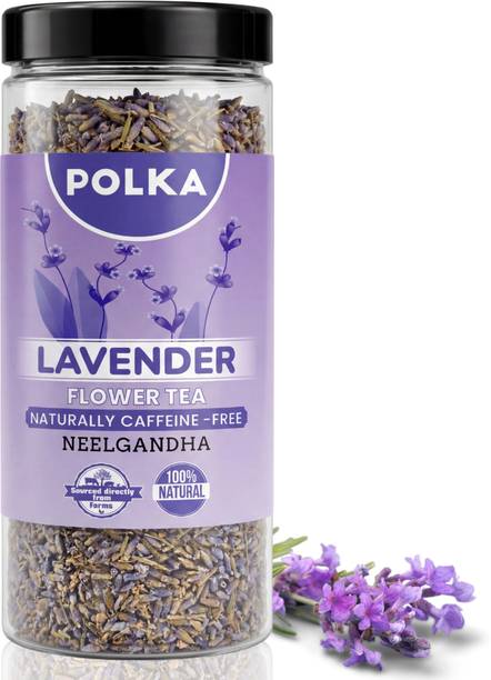 Polka Lavender Tea Natural Lavender Dry Flower for Sleep & Anxiety Relief Lavender Herbal Tea Plastic Bottle