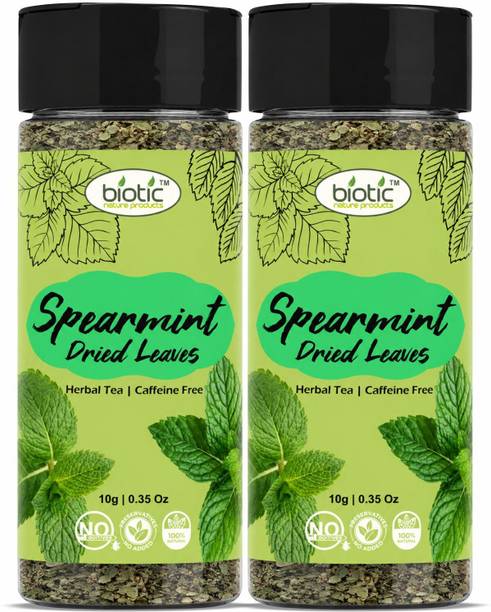 biotic Spearmint Tea for PCOS, PCOD for Women Spearmint Tea Leaves for Facial Hair Acne Tea Plastic Bottle