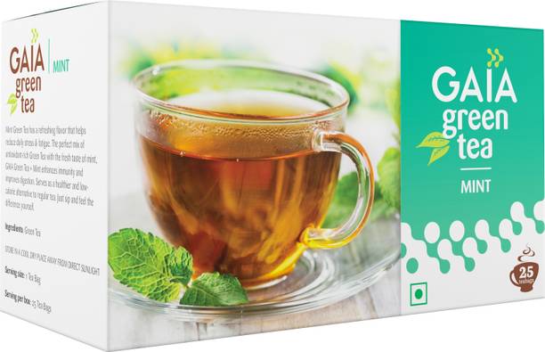 GAIA Green Tea Mint Mint Green Tea Bags Box