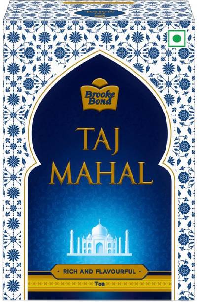Taj Mahal Rich & Flavourful Tea 100 g - Rich and Flavourful Chai - Premium Leaf Tea Unflavoured Black Tea Box