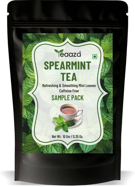 Teaaza Organic Spearmint Tea 10g – Caffeine-Free, Supports PCOS, Hormone Balance & Acne Mint Herbal Tea Vacuum Pack