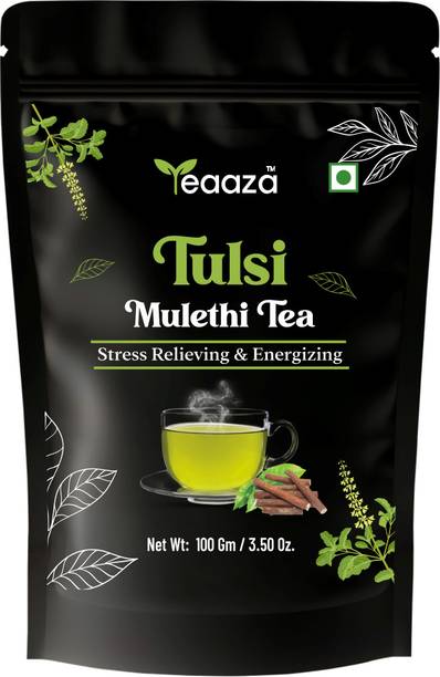 Teaaza Organic Tulsi Mulethi Tea–Herbal Blend for Respiratory Health&Digestive Support Herbal Tea Vacuum Pack