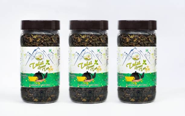SOWIK Tulsi Green Tea Leaves |Rich in Antioxidants|Boosts Immunity, Reduces Stress Tulsi Tea Plastic Bottle