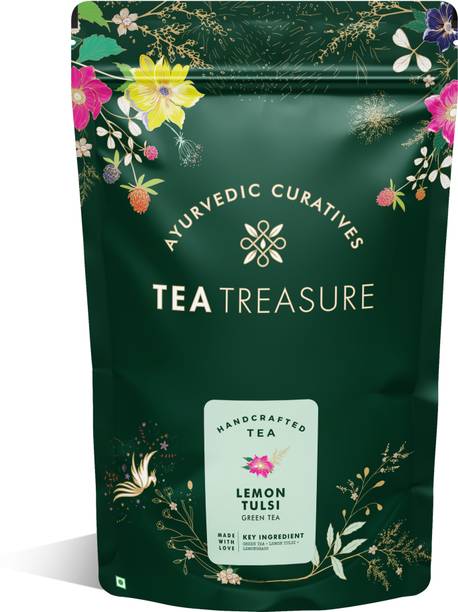 TeaTreasure Lemon Tulsi Green Tea Herbal Tea Pouch
