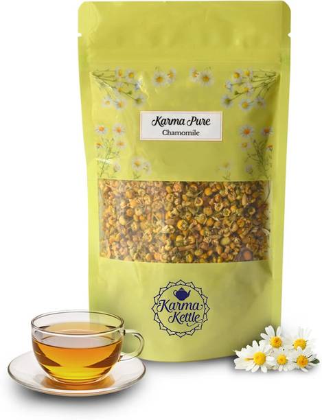 Karma Kettle Pure Chamomile Flowers - 50 GMS Chamomile Herbal Tea Pouch