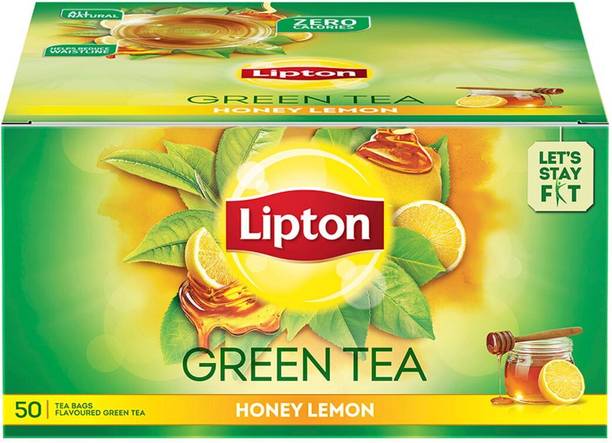 Lipton Lemon Honey, Lemon Green Tea Bags Box (50 Bags)