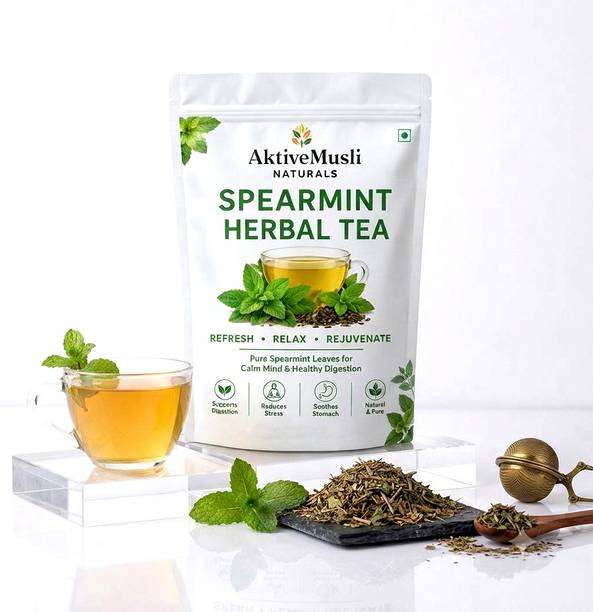 Aktivemusli Spearmint Tea- For PCOS PCOD, Hormone Balance, fat loss, herbal tea Tulsi Herbal Tea Pouch