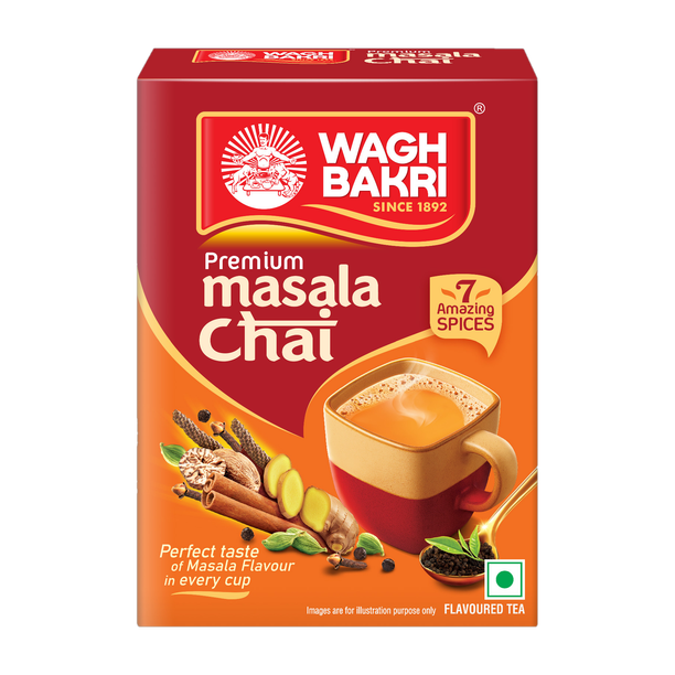 WAGH BAKRI Premium Spiced Masala Tea Box