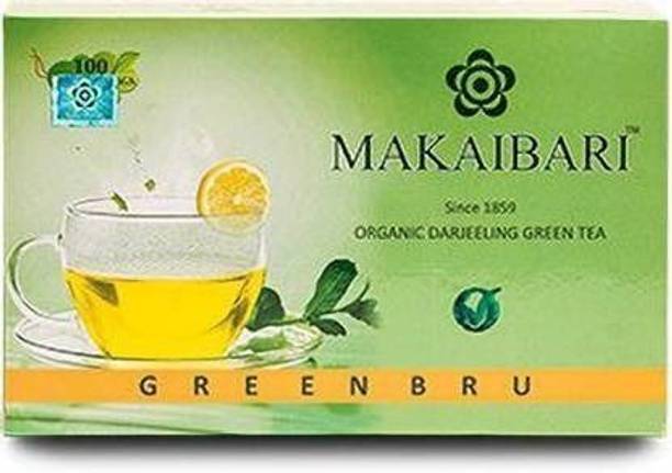 Makaibari Green Bru Darjeeling Green Tea Bags - 100pcs Green Tea Bags Box