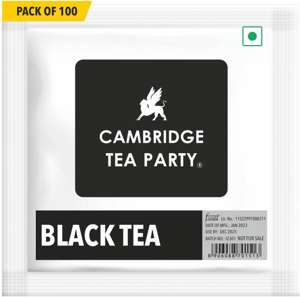 Cambridge Tea Party Assam Black Tea 100 Tea Bags, Hotel Pack Black Tea Box
