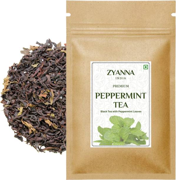 ZYANNA Peppermint Tea - Premium Black Tea with Peppermint Leaves - Refreshing Mint tea Black Tea Pouch