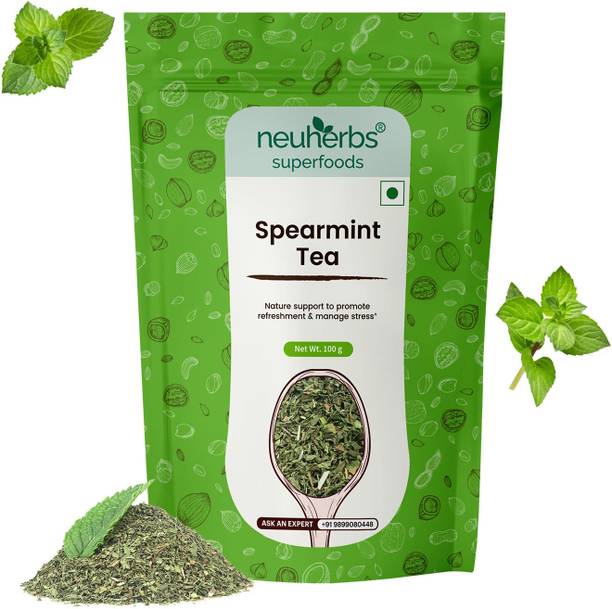 Neuherbs Spearmint Tea To Promote Refreshment & Manage Stress | Caffeine Free Herbal Tea Plastic Bottle