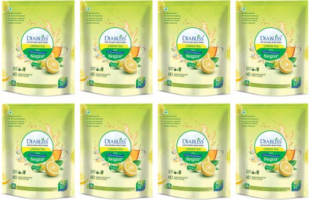 DiaBliss Lemon Tea Instant Premix Powder No Artificial Color / Flavor - Pack of 8 Lemon Instant Tea Pouch