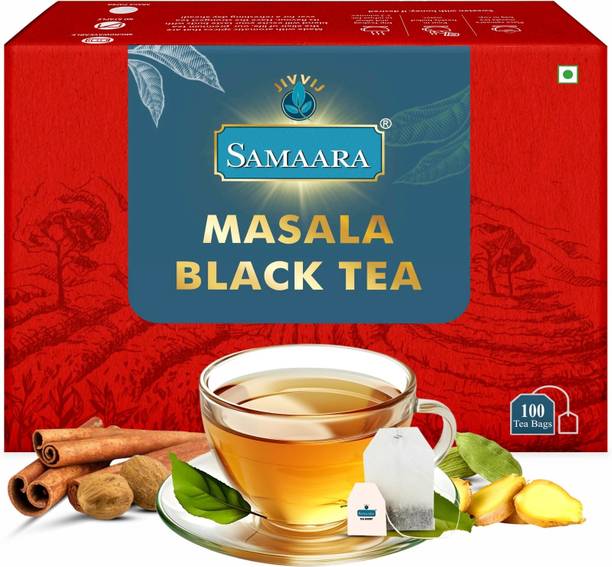 Jivvij Samaara CTC Masala Tea Bags | Spiced Flavour| Kadak Chai|Refreshing Taste, Rich in Aroma Spices Masala Tea Bags Box