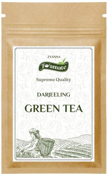 ZYANNA Darjeeling Green Tea - Premium Loose Leaf Green Tea Pouch