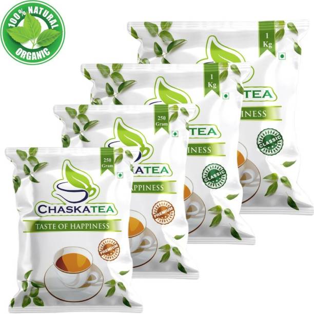 Chaska Tea Classic Tea-2x1Kg/Premium Tea-2x250g /Natural Tea for Refreshment and Relaxation Black Tea Pouch