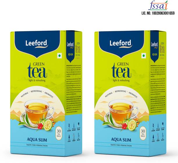 Leeford Aqua Slim |Weight Control with Garcinia & Moringa Green Tea Bags Box