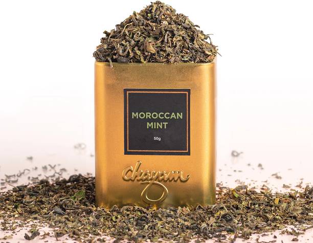 CHAYAM Moroccan Mint, Spearmint Peppermint, Herbal Tea for PCOS Green Tea Tin