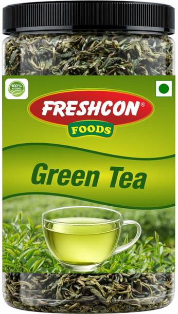 freshcon foods Green Tea 350 gm I whole Leaf I Green Tea for weight Loss & Build Immunity I Green Tea Plastic Bottle