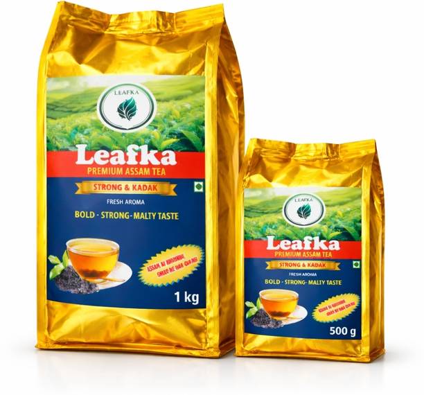 Leafka Kadak Assam CTC Tea | Strong Milk Chai Special | Premium Fresh Blend Unflavoured Tea Pouch