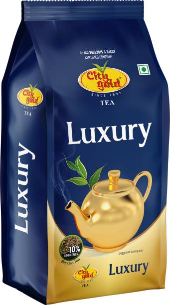 CITYGOLD LUXURY TEA 250 Grams - 1 kg (Pack of 250g X 4 Pouch) Packet Tea Long Leaves CTC Black Tea Pouch