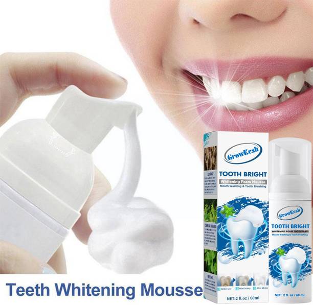 Growkesh Teeth Whitening Mousse Remove Stain Deep Cleaning Fresh Breath Teeth Whitening Kit