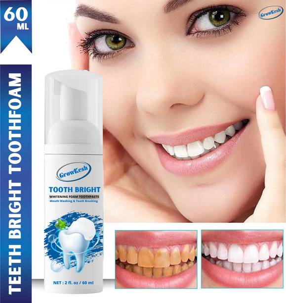 Growkesh Teeth Whitening Foam For Cleaning Teeth for Men and women Teeth Whitening Kit