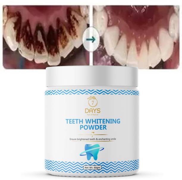 7 Days Ayurvedic Charcoal Teeth Whitening Powder foam toothpaste
