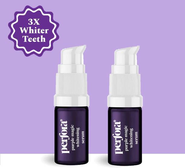 Perfora Purple Teeth Whitening Toothpaste Serum, Color Corrector Purple -10ml x 2 Teeth Whitening Kit