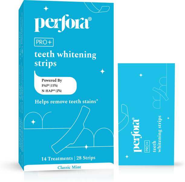 Perfora Teeth Whitening Strips - Classic Mint, 14 Treatment, Enamel Safe & Effective Teeth Whitening Kit