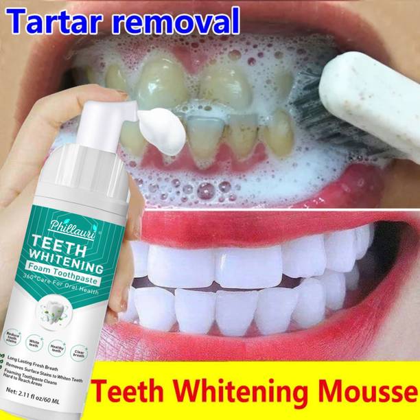 फिल्लौरी Teeth Whitening Foam For Fresh Breath and Remove Stains - Fresh Mint टीथ व्हाइटनिंग लिक्विड