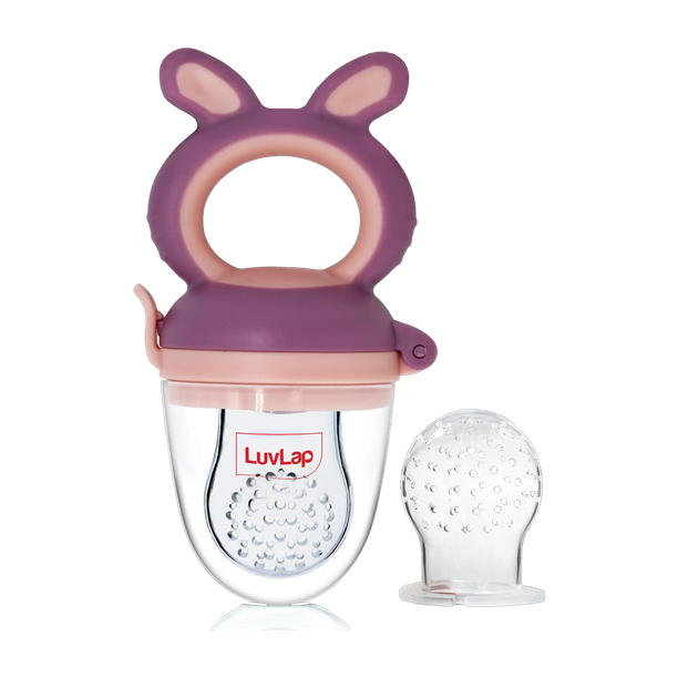 LuvLap Bunny Silicone Food/Fruit Nibbler with Extra Mesh, Soft Pacifier & feeder Feeder