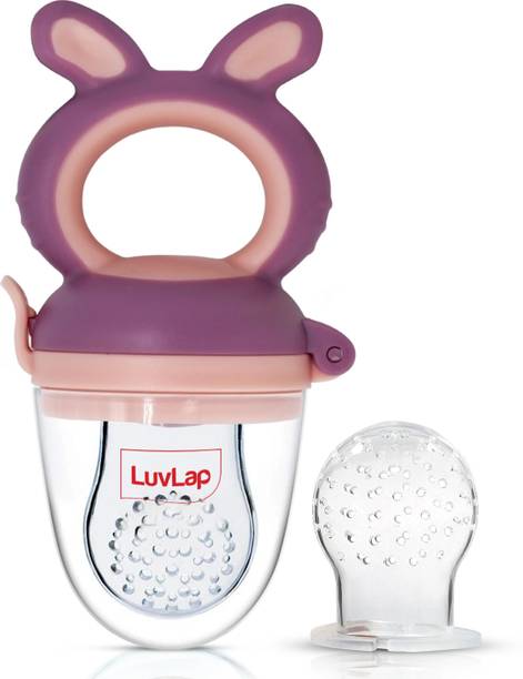 LuvLap Bunny Silicone Food/Fruit Nibbler with Extra Mesh, Soft Pacifier & feeder Feeder