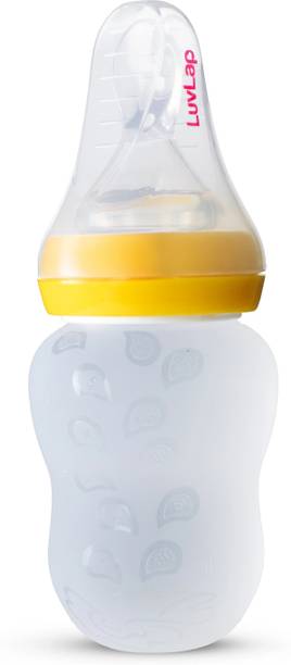 LuvLap Feeding Spoon with Squeezy food Grade Silicone Feeder bottle BPA Free, 180 ml Feeder