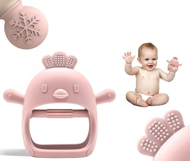 PIXNA Grade Silicone Teething Mitten, Anti Dropping Wrist Hand Teethers Baby Teether