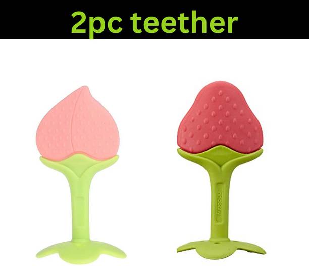 FUSION FLY Baby Teething Toys Soft and Natural Fruit Shape Teether for Baby Teether