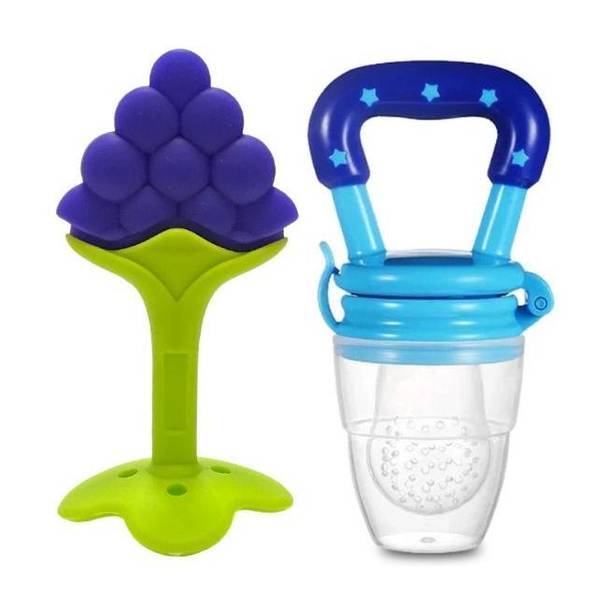 Roforuf Baby Fruit Feeder Nibbler & Soft Silicone Fruit Teething Toy Teether and Feeder