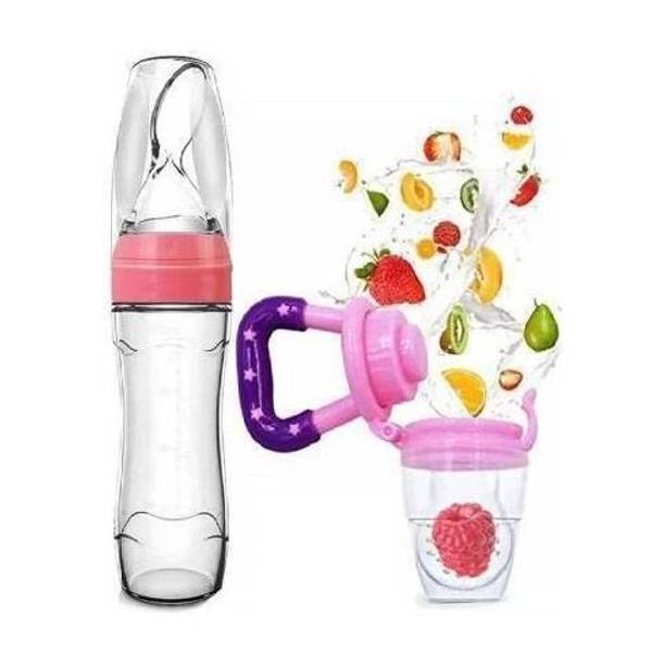 Vadhavan Baby Squeezy Food Grade Silicone Bottle Feeder for Baby Feeding Teether and Feeder Teether and Feeder Teether and Feeder