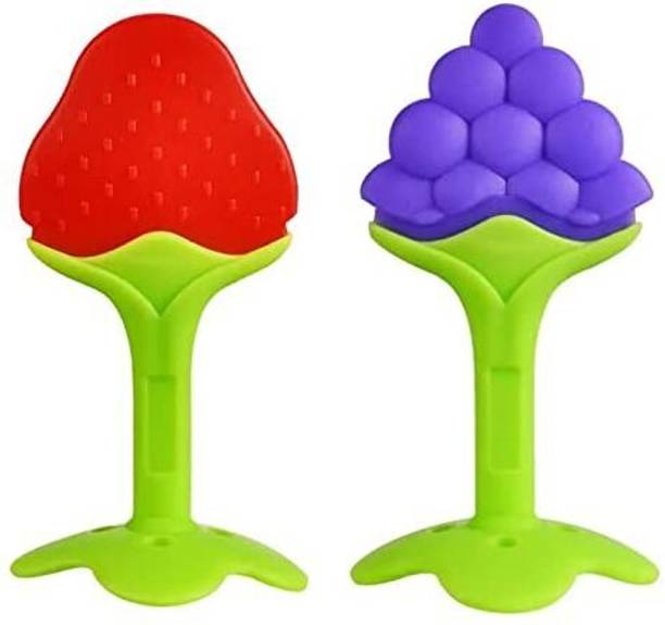 Smiley mia Silicone BPA Free Natural Teether with Storage Box for Newborn Infant(2 pieces ) Teether