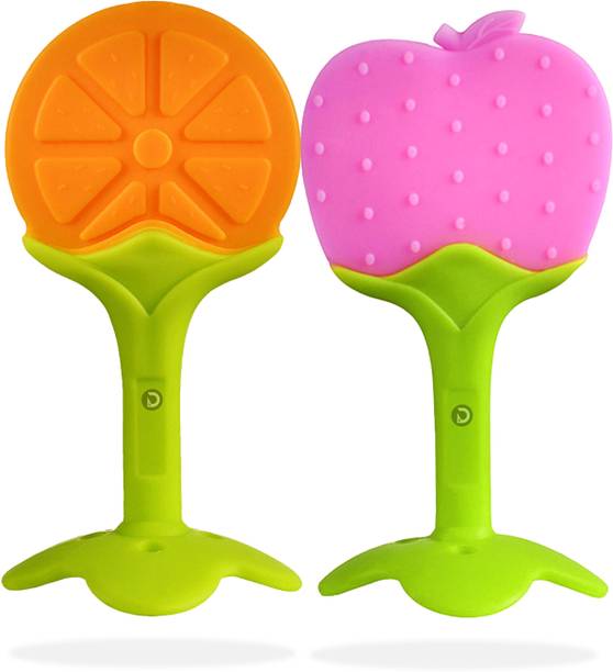 DaKos Fruits Shape Teethers for Baby, Baby Chew Toys & Mittens Teether