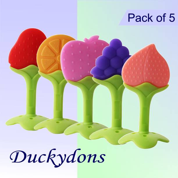 Duckydons Silicone Baby Teether Toy Soothe Babies Teething Relief Sore Gums |BPA Free Teether