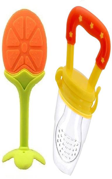 CHILD CHIC Baby Silicone Teether for 0-12 Months Baby & Fruit Nibbler Feeder for Babies Teether and Feeder