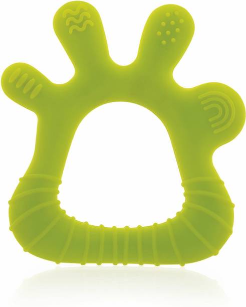 Beebaby Finger Shape Soft Silicone Baby Teether with Storage Case, 100% BPA Free, 6M+ Teether