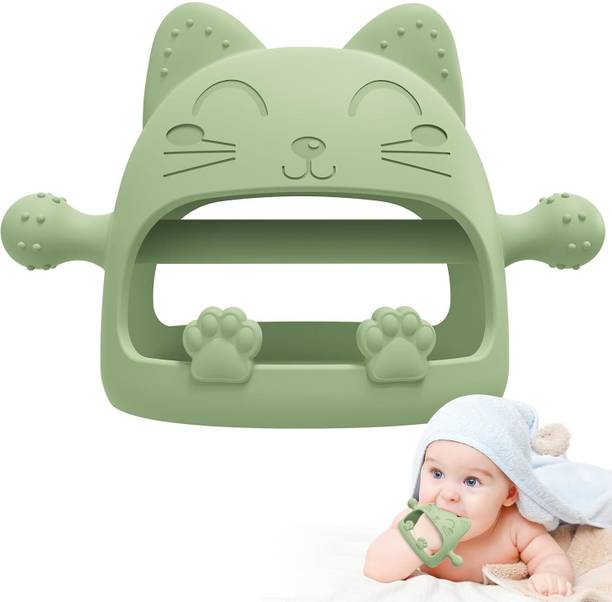 ONOMIE Baby Teething Toy 0-6 Months | Anti-Drop Silicone Mitten | Soothes Gums Teether