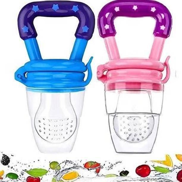 Aradent Pack Of 2 Pcs Silicone Baby Infant Fruit Feeder Dummy Pacifier Newborn Nipple Teether and Feeder