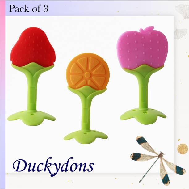 Duckydons Silicone Baby Teether Toy Soothe Babies Teething Relief Sore Gums |BPA Free Teether