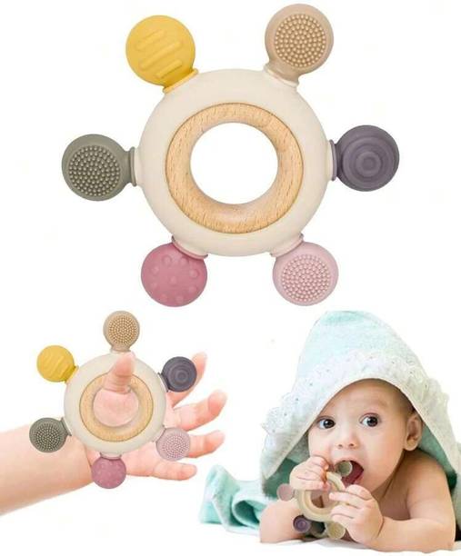 Whipbird Infant Toys for Teething Relief, Silicone Teether for Babies 3+ Months, BPA Free Teether