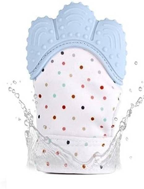JIYA TRADERS Baby Soothing Soft Food Grade Silicon Teether Toy Gloves Teether