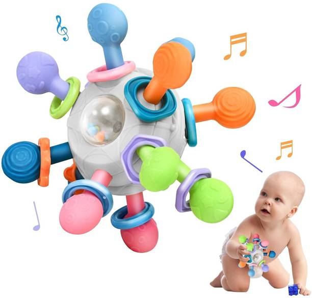 Hexwell Baby Sensory Teething Toys - Baby Teether, Teething Toys for Babies Teether