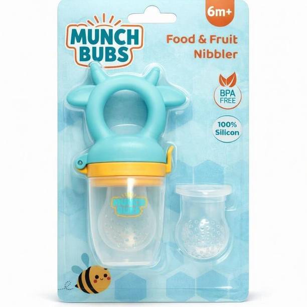 munch bubs Silicone Food & Fruit Nibbler Feeder Teether and Feeder